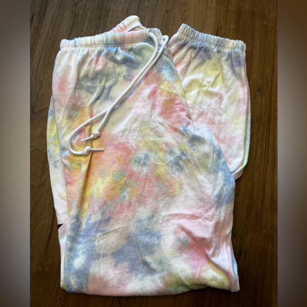 Pink VS- Tie-Dye Jogger Pants NWT